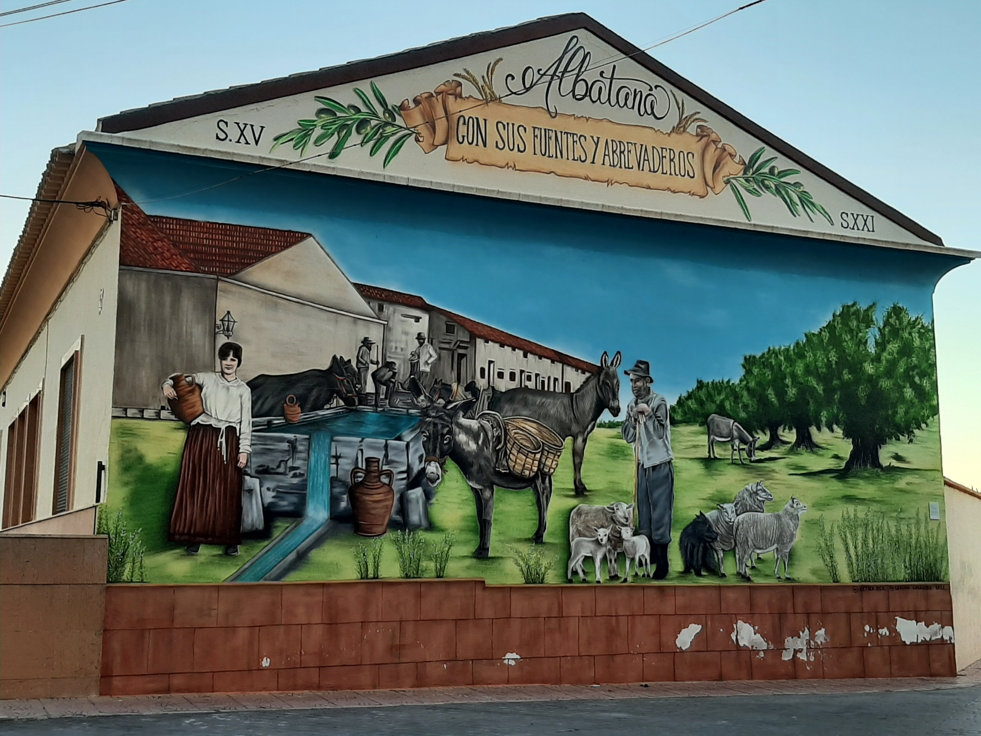 Albacete Ahora Mural en pared de Albatana